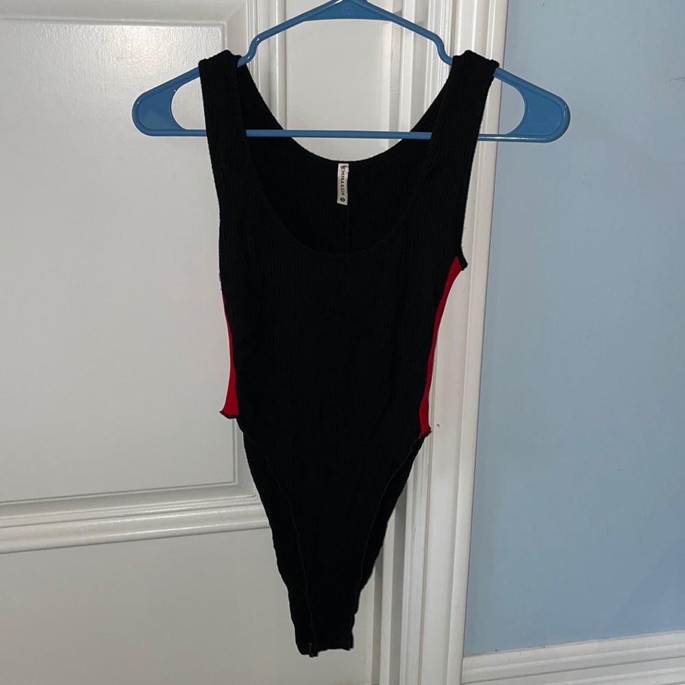 LF Emma & Sam black and Red stripe bodysuit